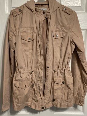 New Look Hooded Utility Jacket in Light Tan